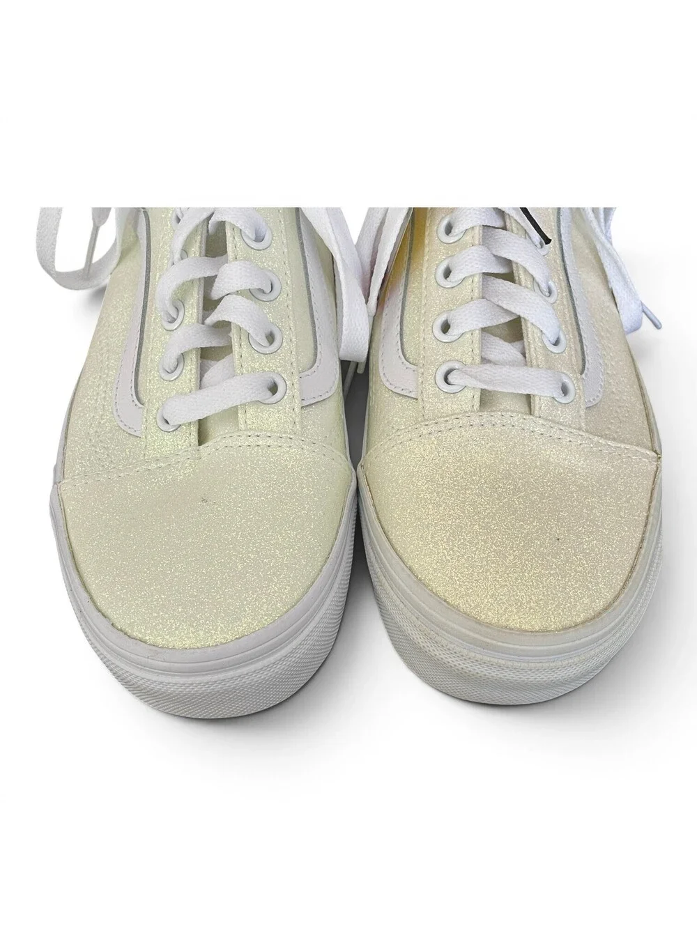 VANS Old Skool UV Glitter White/Pink Shoes Women Size 7 BNIB
